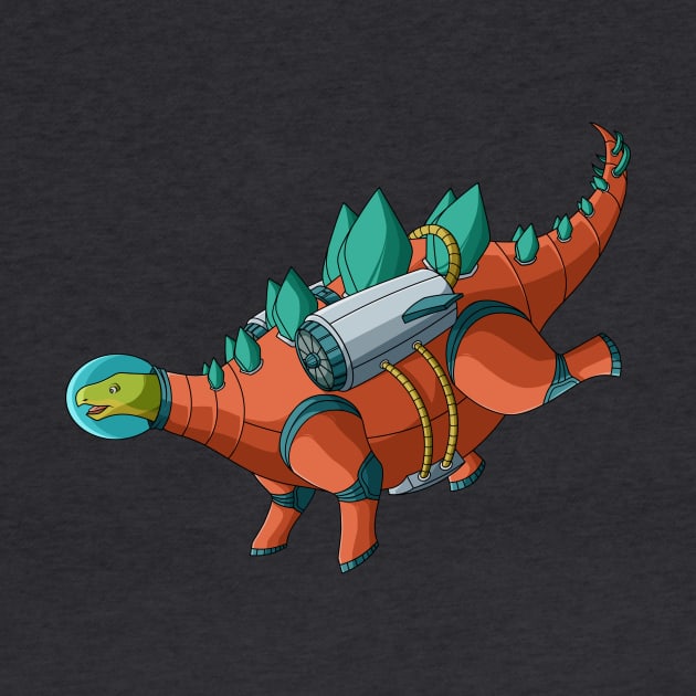 Stegosaurus Dinosaur Astronaut by Kanvasdesign